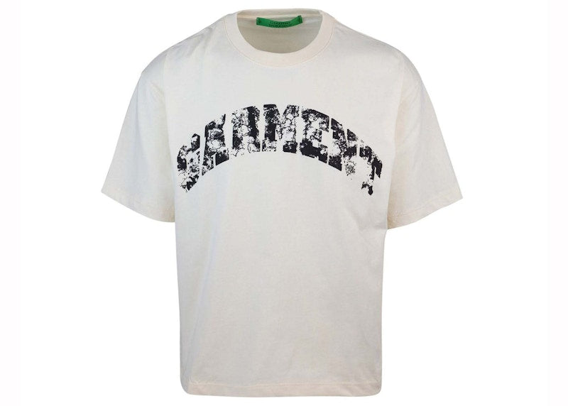 Garment Workshop Arched Cracked Logo T-shirt Heavy Cream