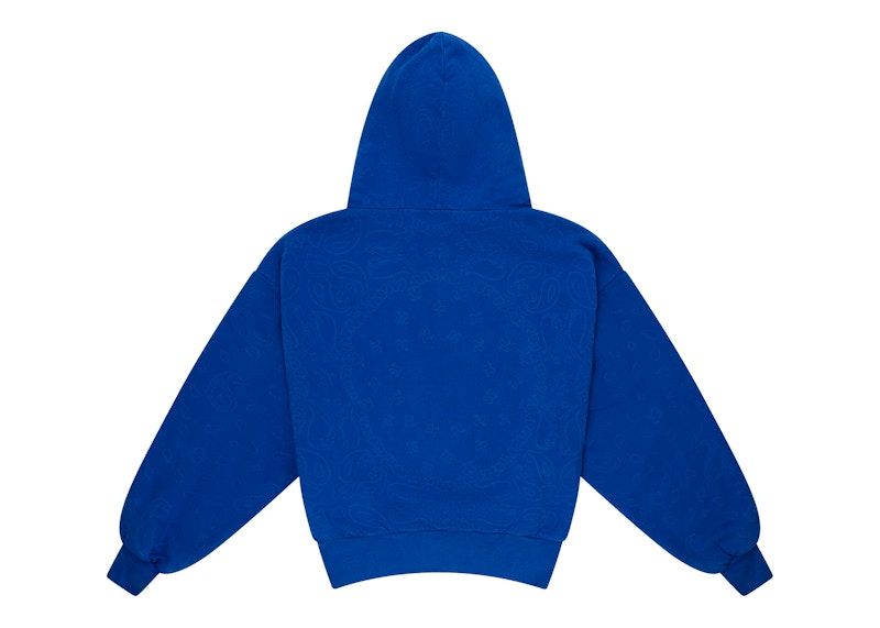 Garment Workshop Bandana Stonewashed Double Layer Hoodie Royal Blue
