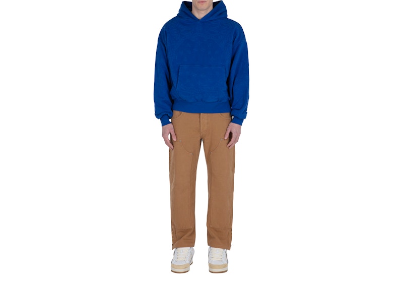Garment Workshop Bandana Stonewashed Double Layer Hoodie Royal Blue