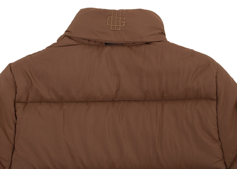 Garment Workshop Brown Boxy Puffer Jacket Mocha Brown