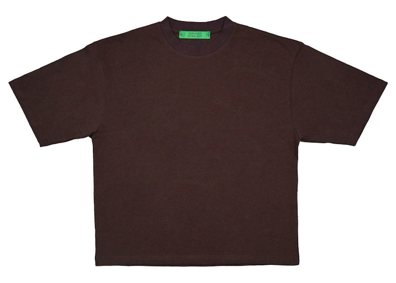 Garment Workshop Classic Boxy Fit Cotton Tee Mocha Brown