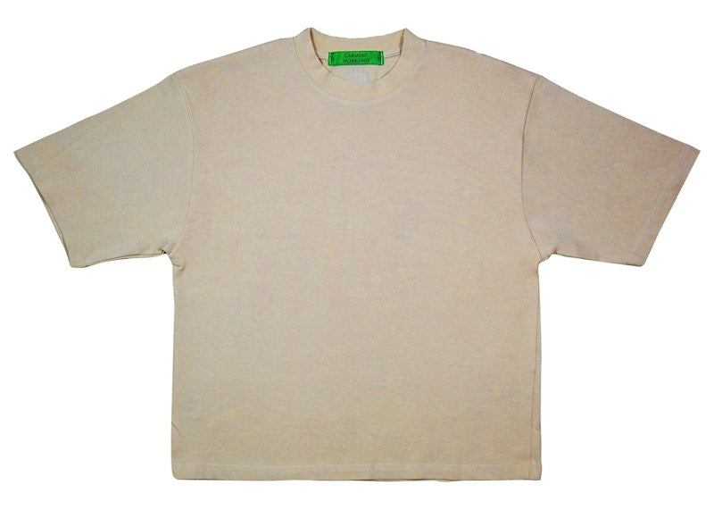 Garment Workshop Classic Boxy Fit Cotton Tee Tan Beige