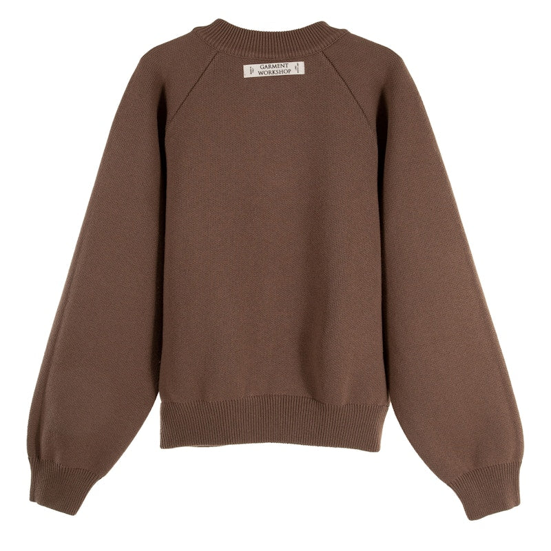 Garment Workshop Knitted Crewneck Sweater Mocha Brown