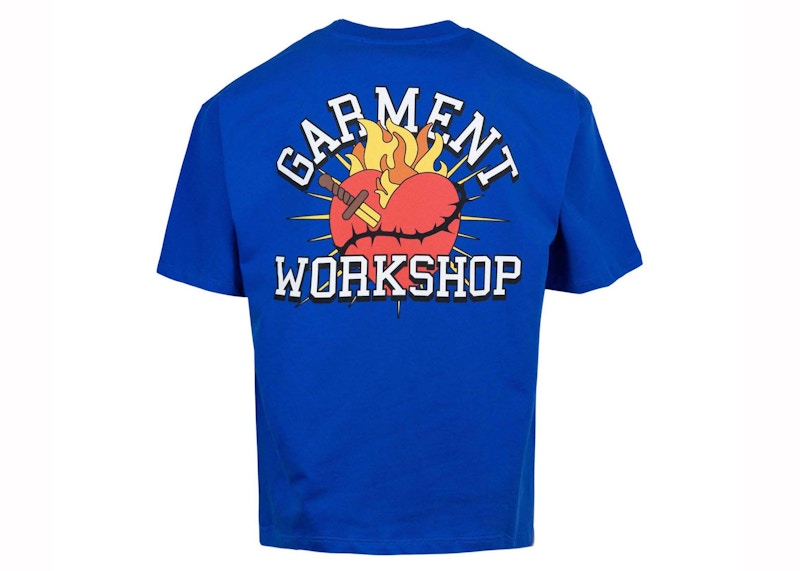 Garment Workshop Print Heart T-shirt Brady Blue