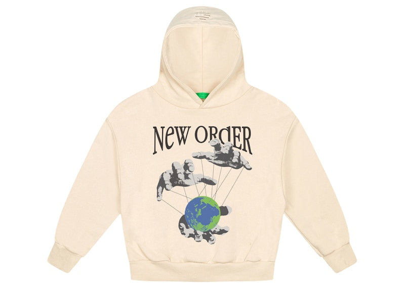 Garment Workshop Single Layer New Order Print Hoodie Heavy Cream