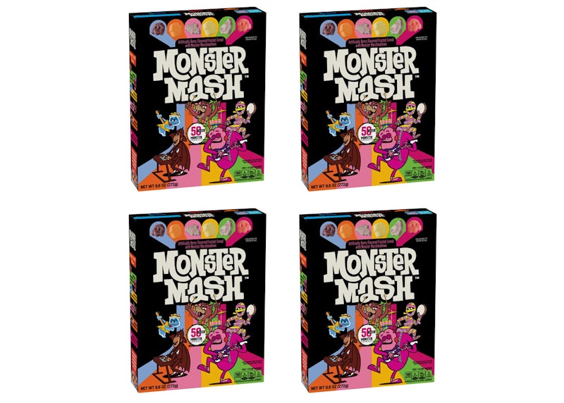 General Mills Monster Mash 50 Year Anniversary Cereal 4x Lot (Not Fit For Human Consumption)