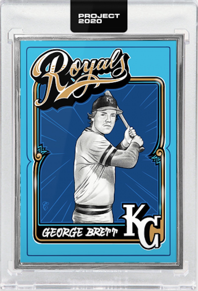 George Brett 1975 Topps Project 2020 Mister Cartoon Artist Proof /20 #43