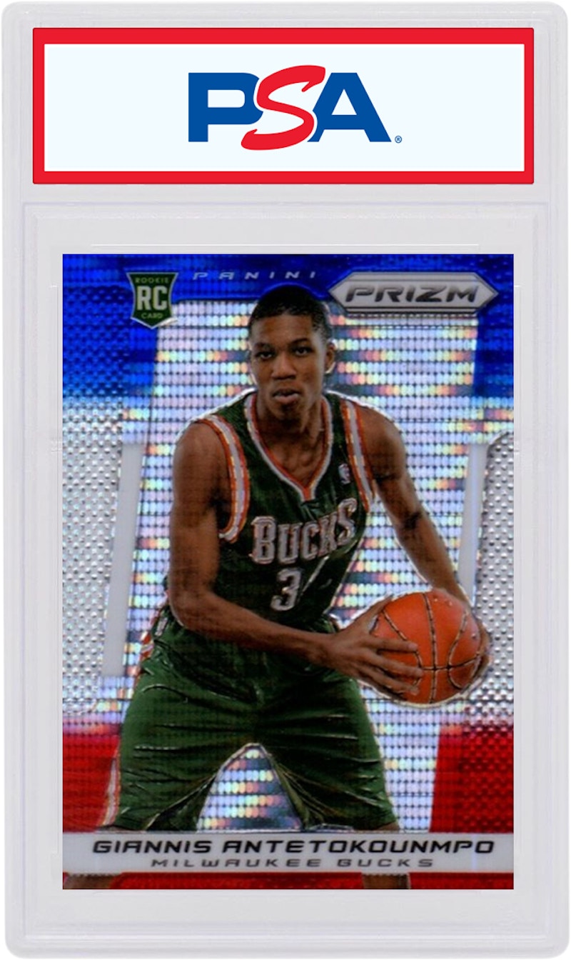 Giannis Antetokounmpo 2013 Panini Prizm Rookie Red/White/Blue Pulsar #290 (PSA or BGS Graded)