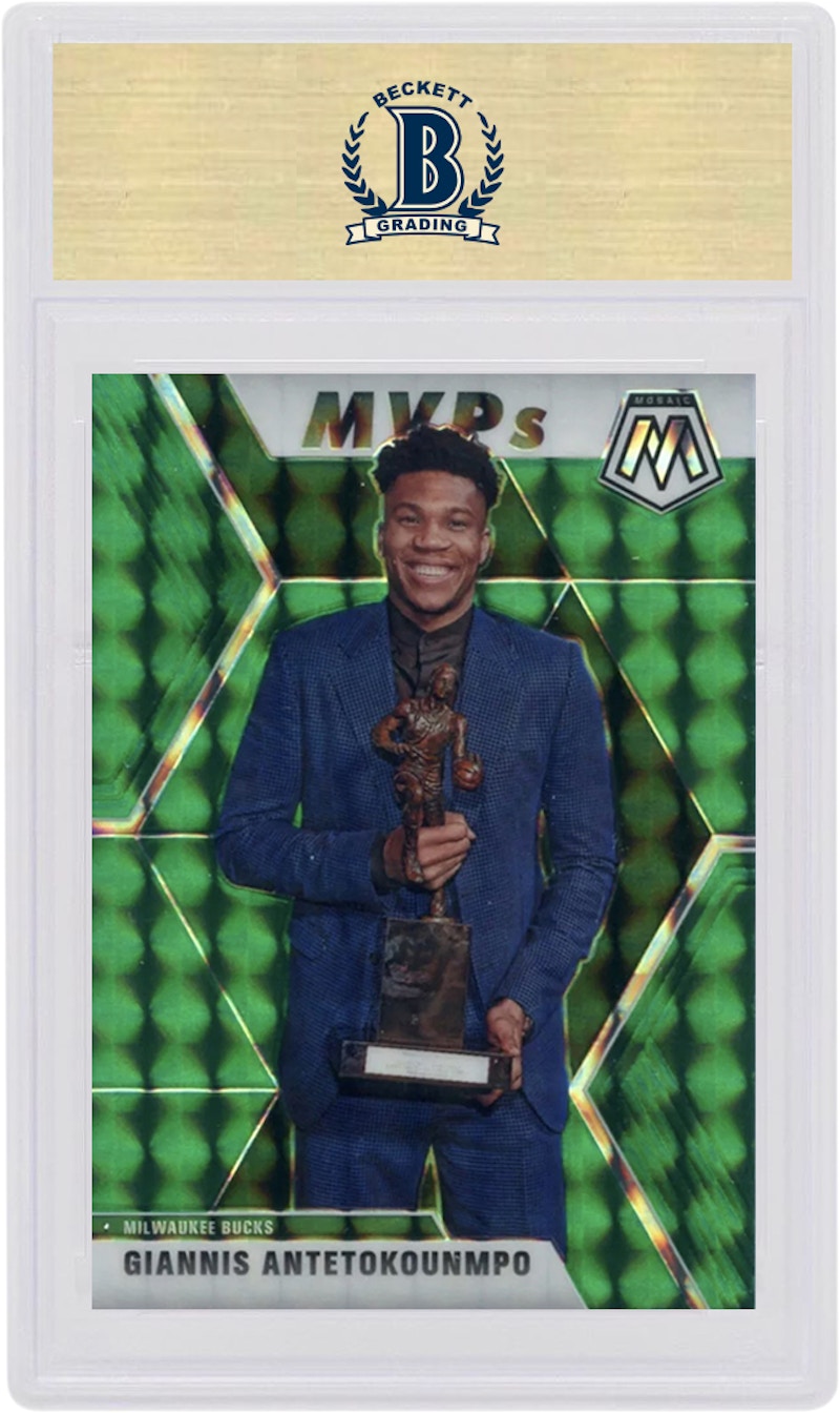 Giannis Antetokounmpo 2019 Panini Mosaic MVP's Green #297 (PSA or BGS Graded)