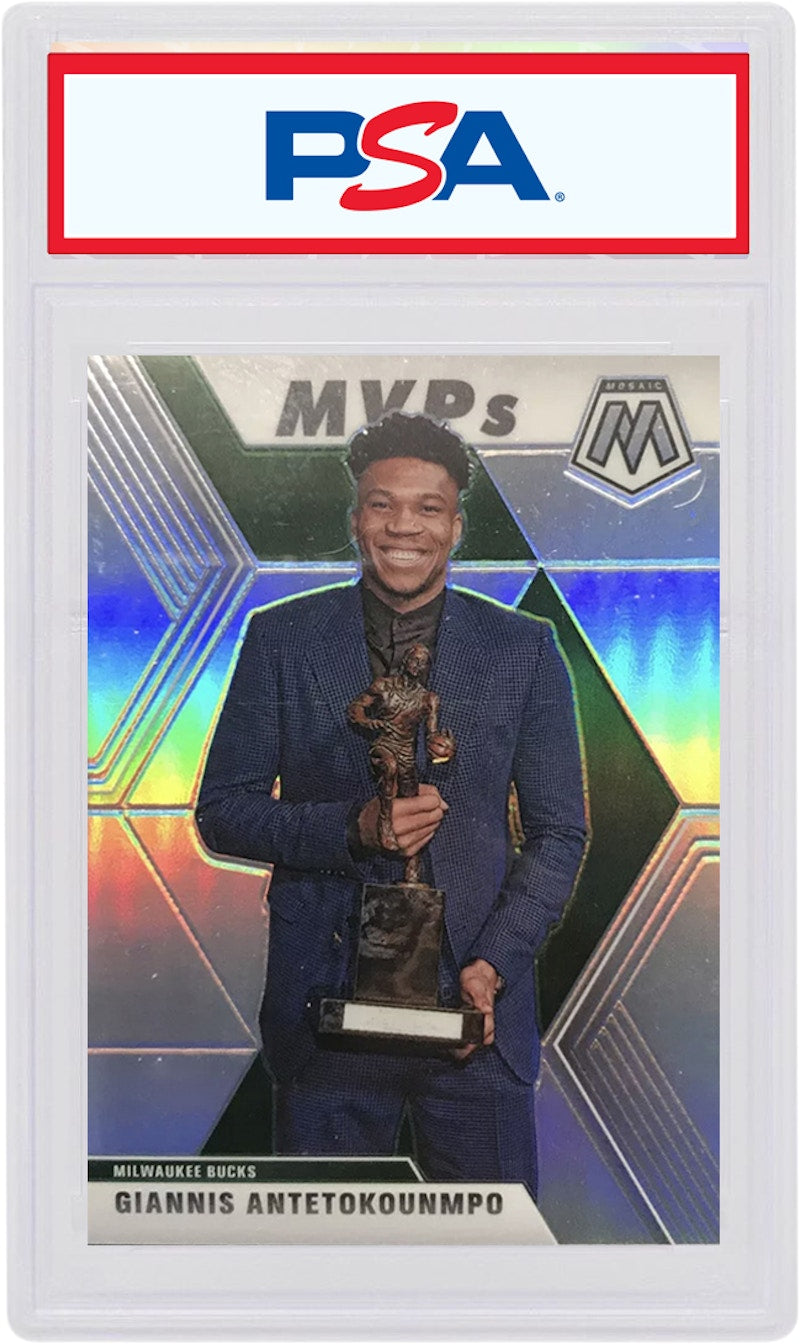 Giannis Antetokounmpo 2019 Panini Mosaic MVP's Silver #297 (PSA or BGS Graded)