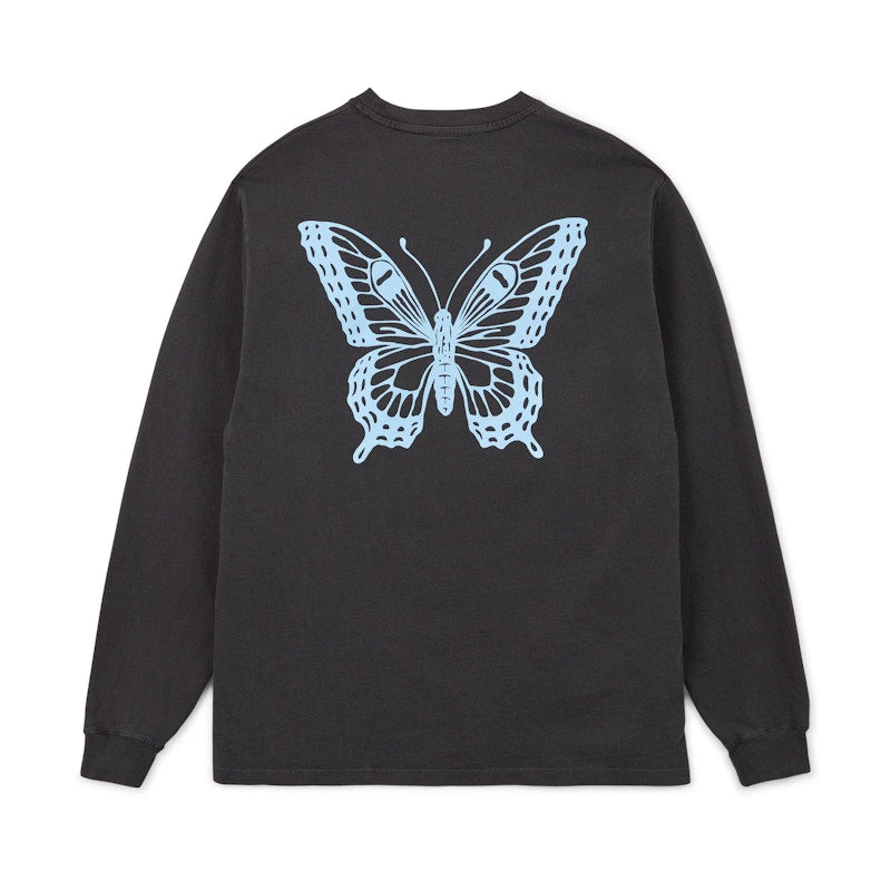 Girls Don't Cry Butterfly L/S Tee Washed Black/Blue