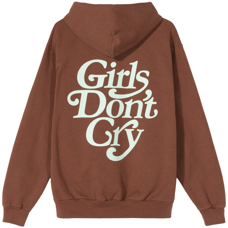 Girls Don't Cry Logo Hoody Brown