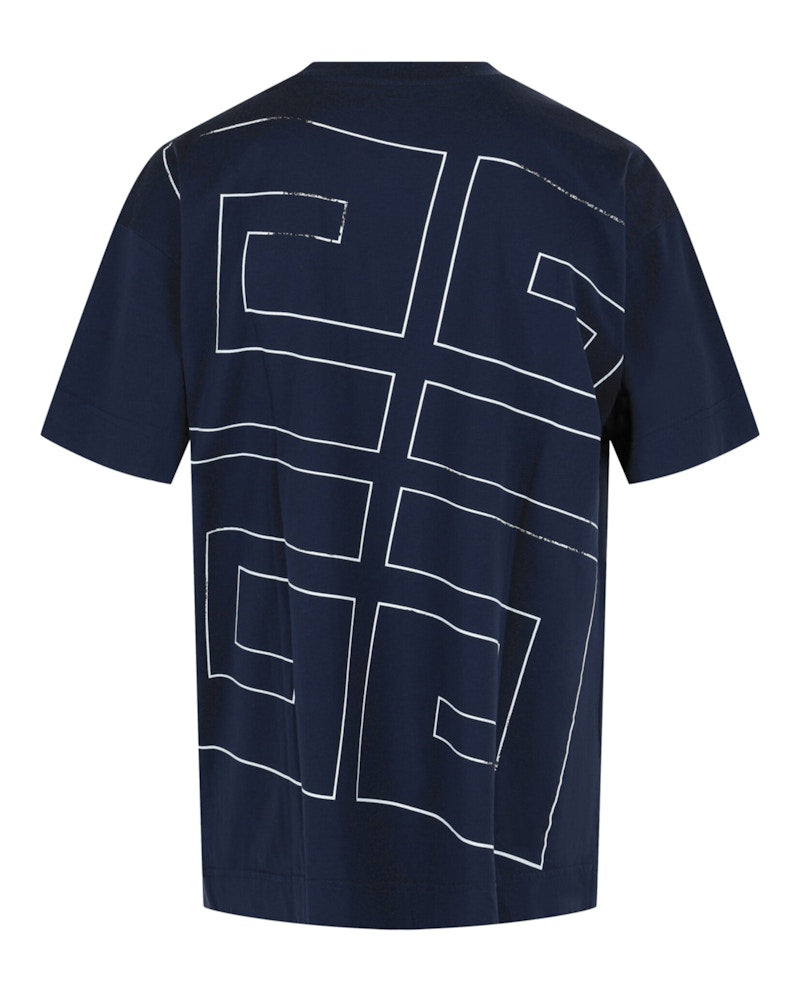 Givenchy 4G Cotton T-shirt Deep Blue