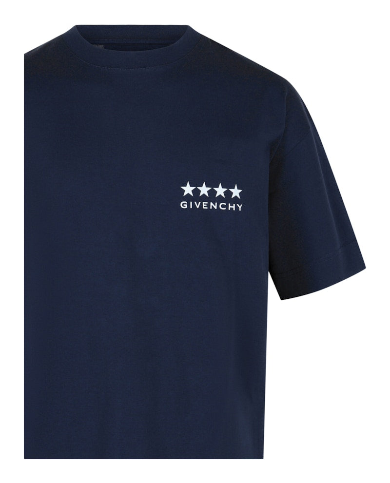 Givenchy 4G Cotton T-shirt Deep Blue