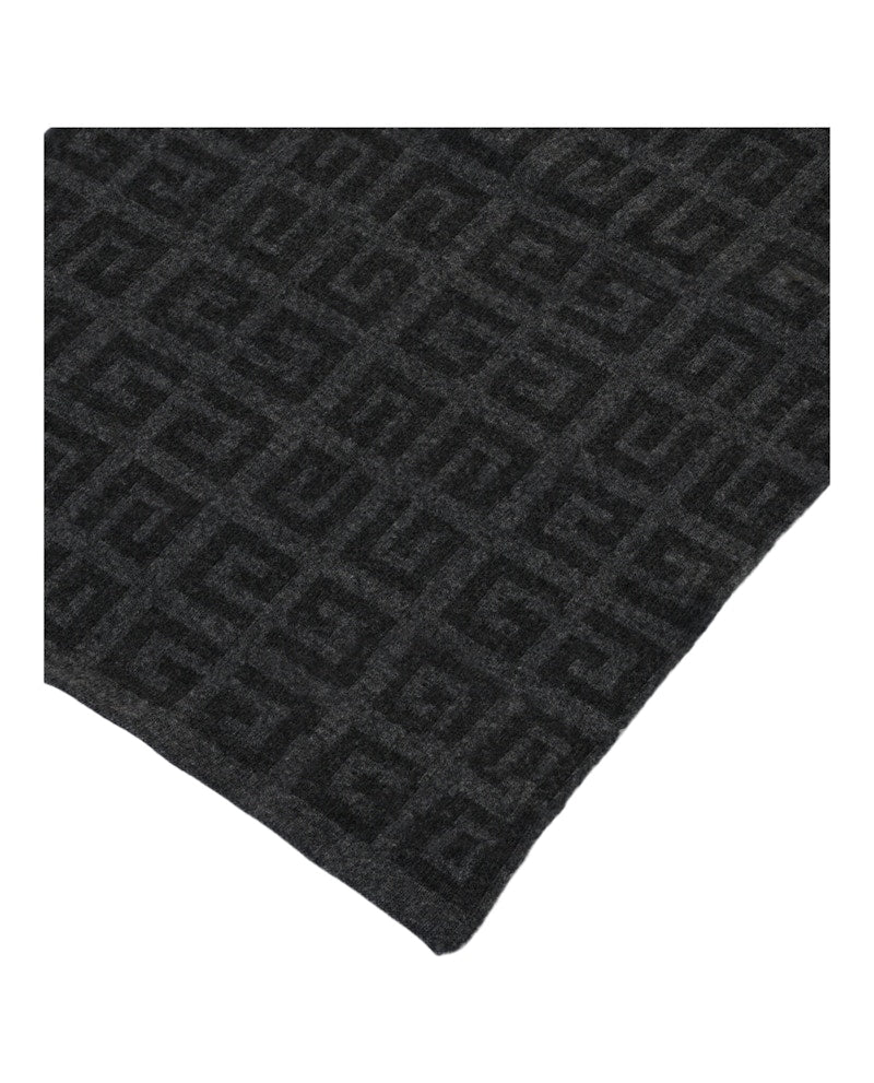 Givenchy 4G Logo Reversible Wool Scarf Grey Multi