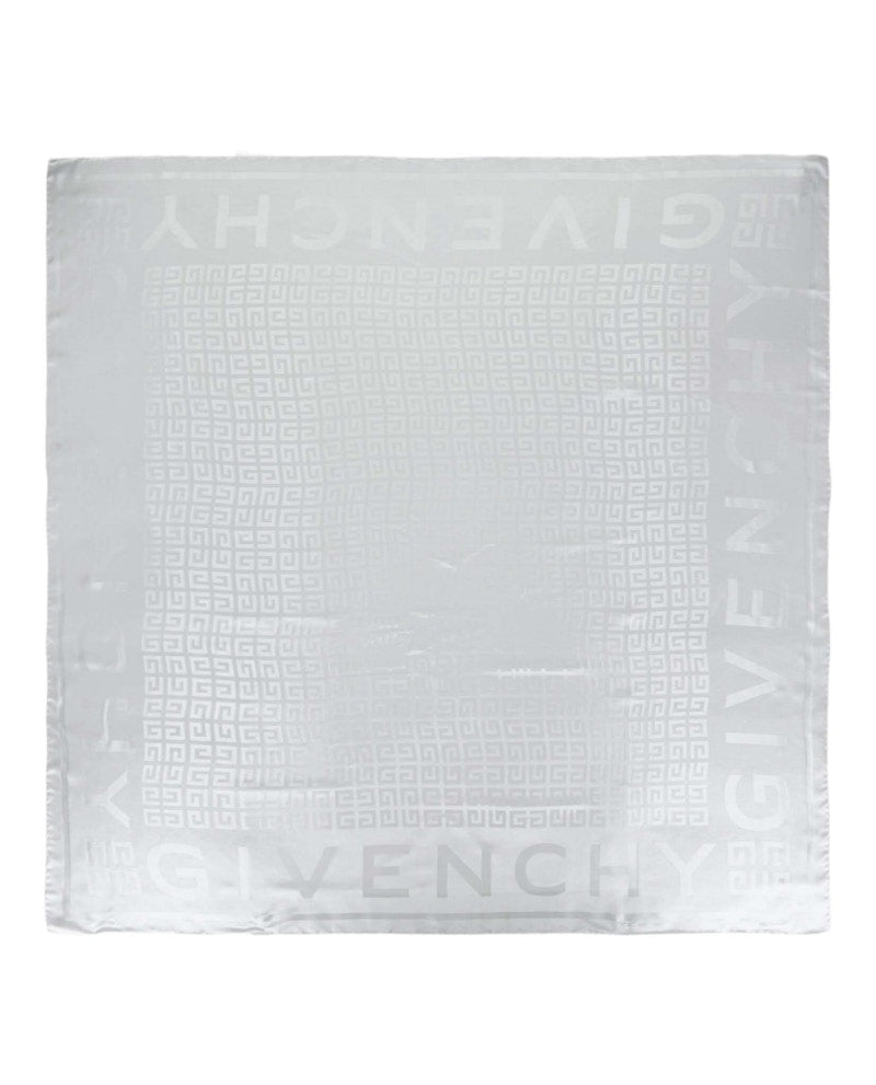Givenchy 4G Logo Silk Scarf Grey