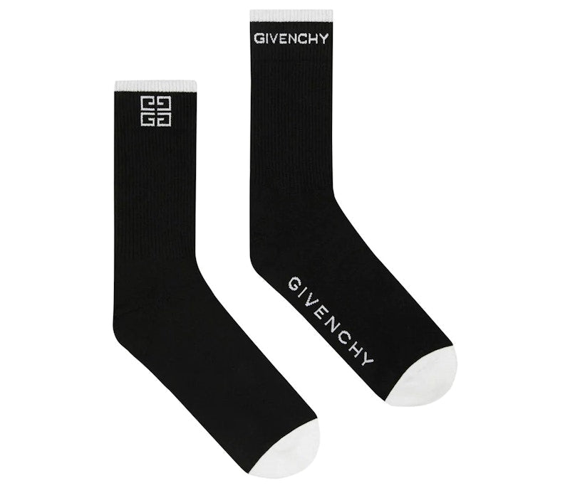Givenchy 4G Logo Socks Black White