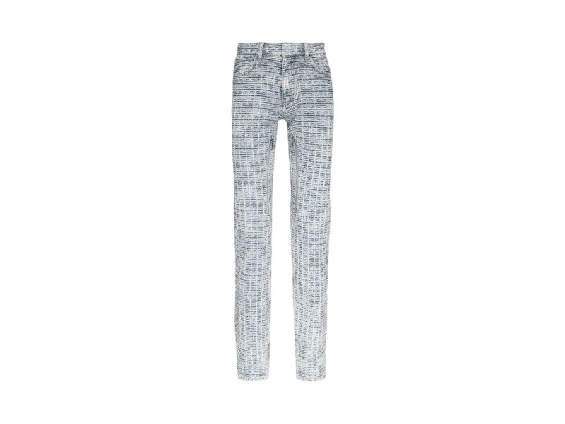 Givenchy 4G Monogram Jacquard Skinny Fit Jeans Blue