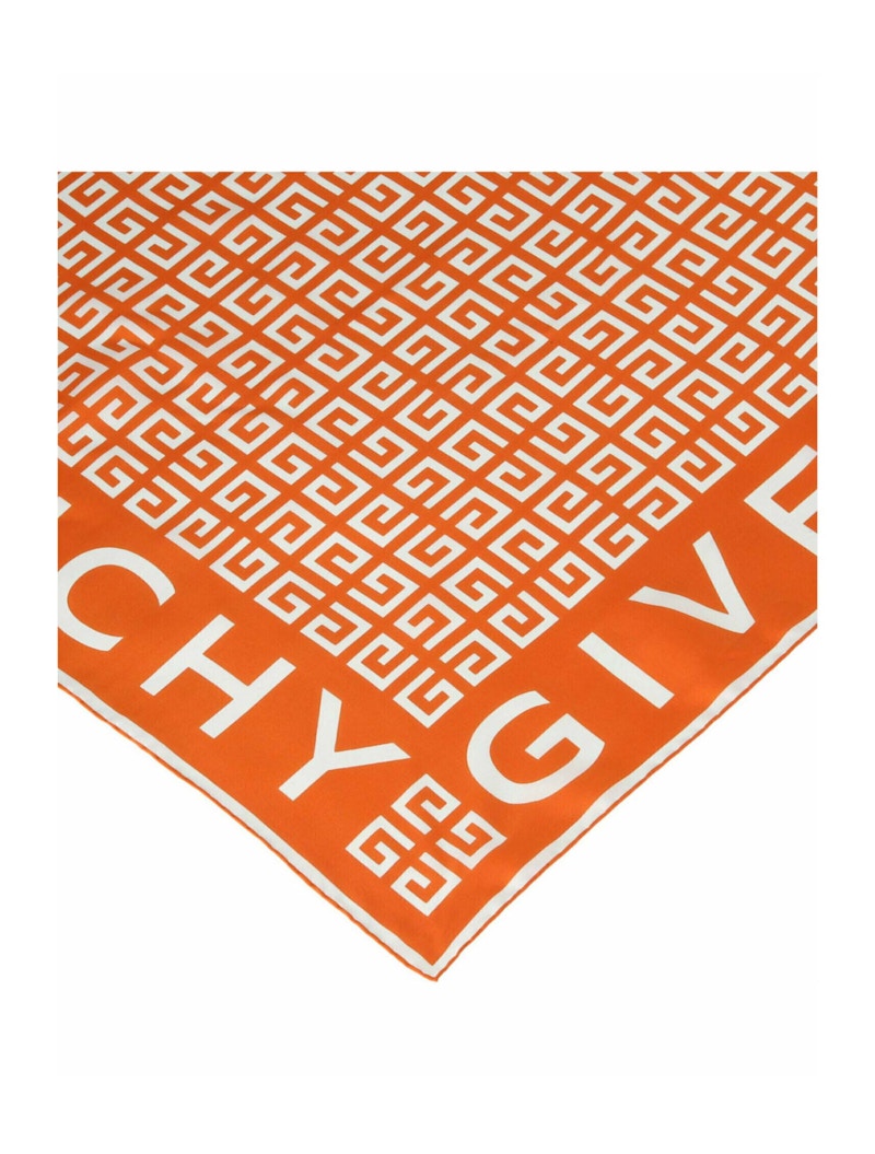 Givenchy 4G Monogram Printed Scarf Orange