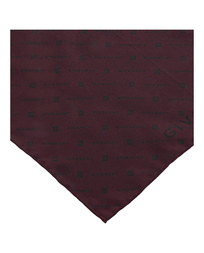 Givenchy 4G Monogram Silk Pocket Square Red/Blue