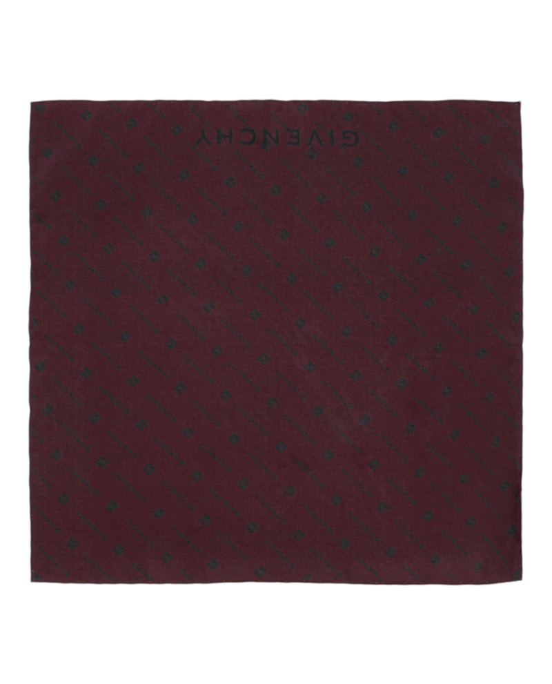 Givenchy 4G Monogram Silk Pocket Square Red/Blue