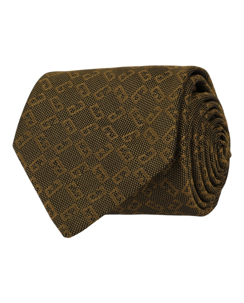 Givenchy 4G Monogram Silk Tie Gold