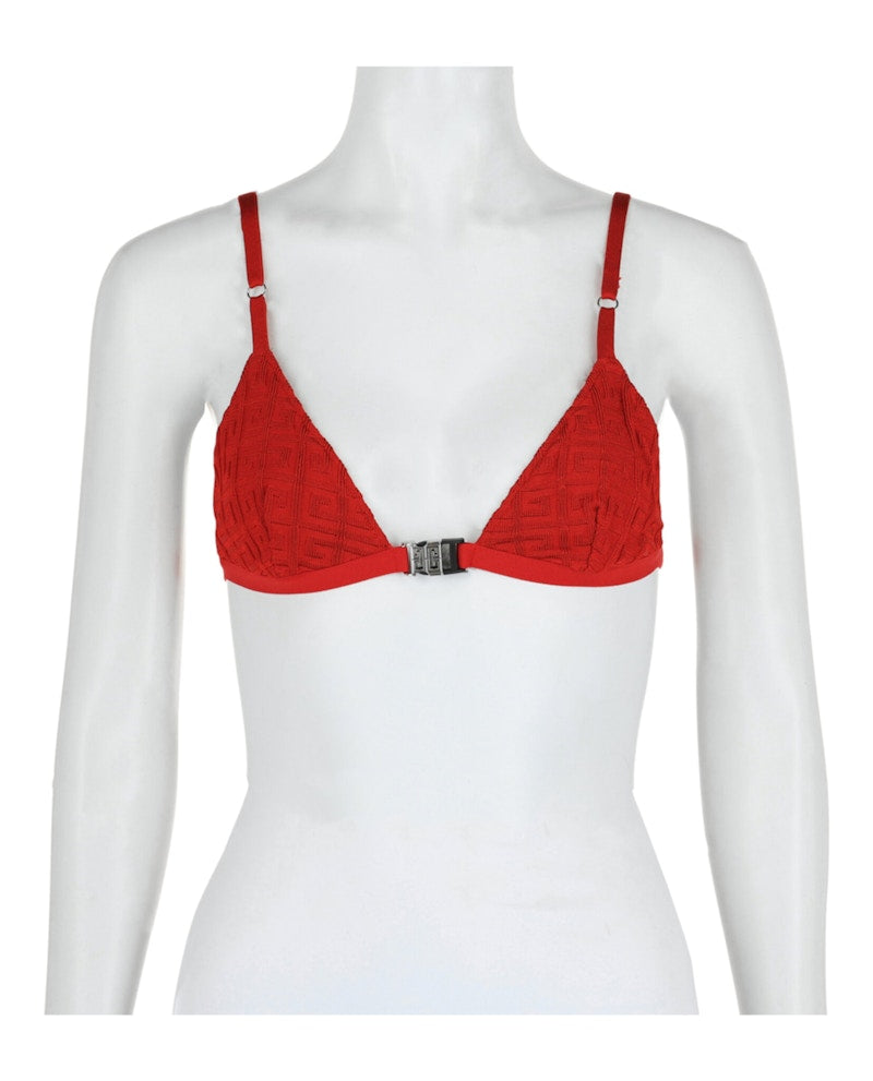 Givenchy 4G Monogram Triangle Bra Vermilion