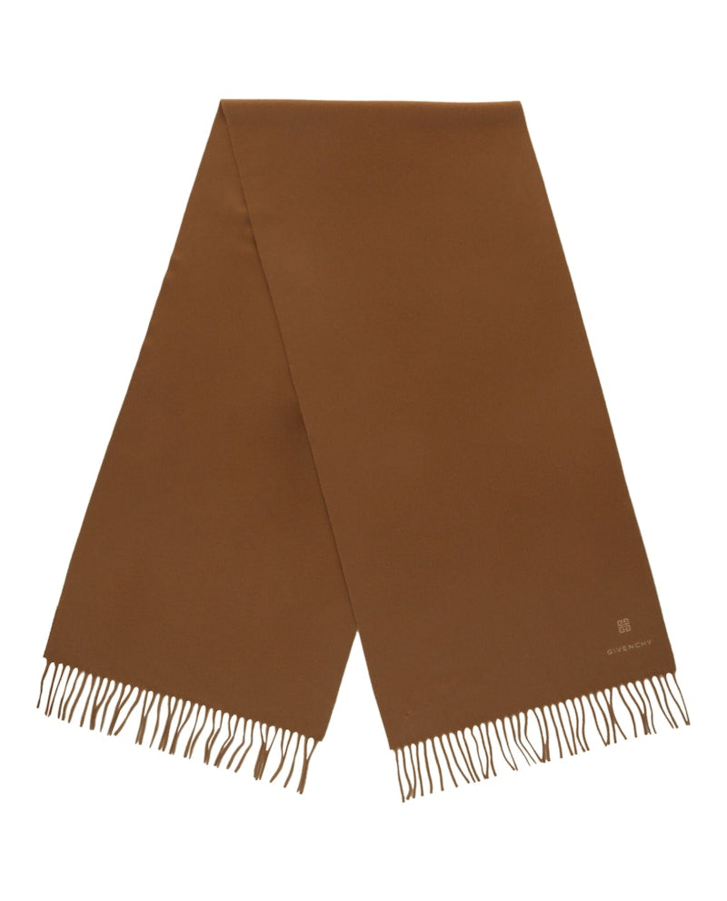 Givenchy 4G Oblong Wool Scarf Havana Brown