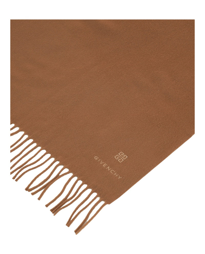 Givenchy 4G Oblong Wool Scarf Havana Brown