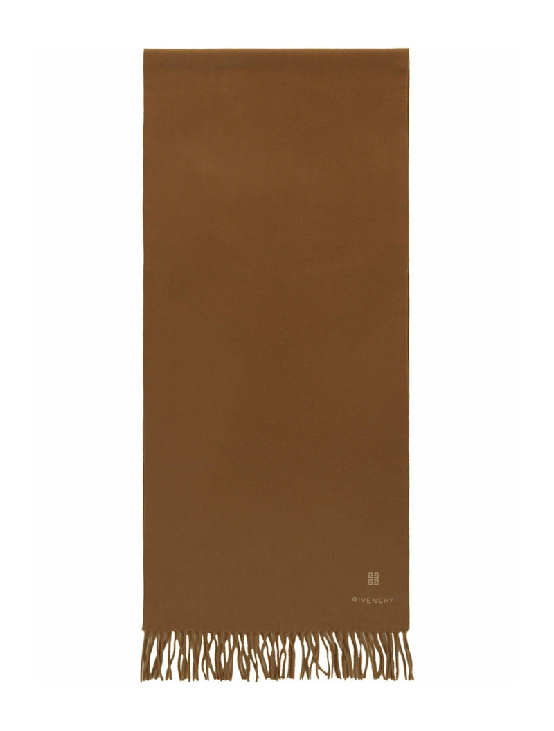 Givenchy 4G Oblong Wool Scarf Havana Brown