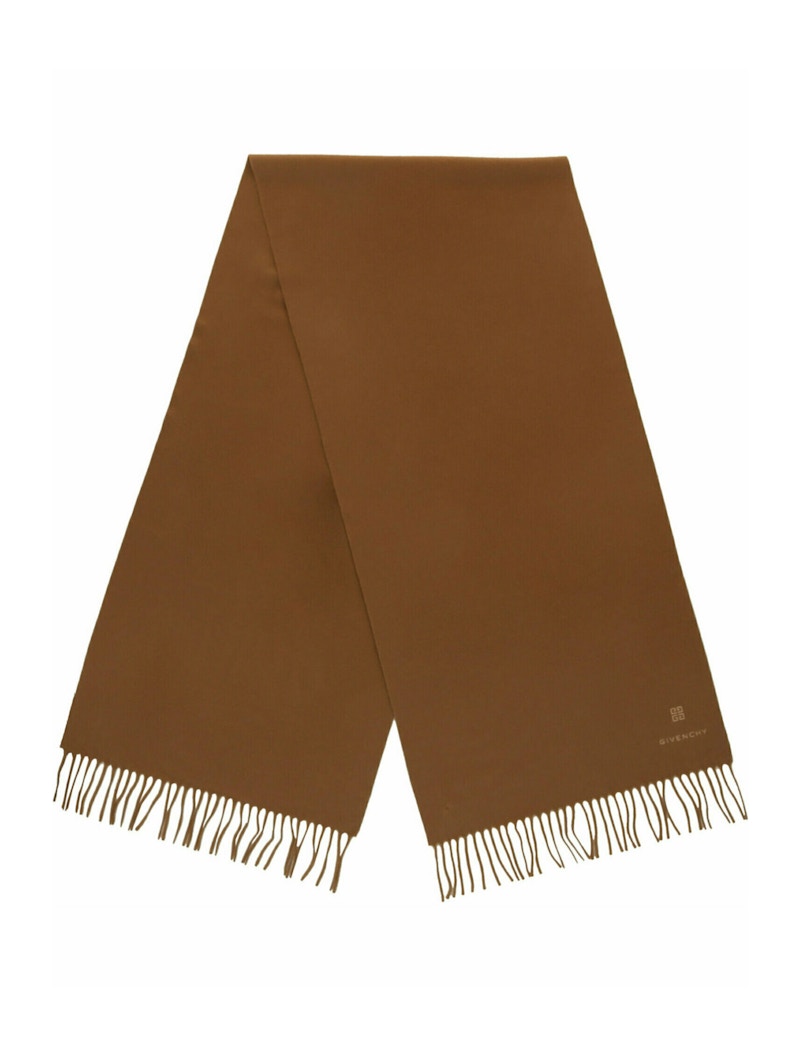 Givenchy 4G Oblong Wool Scarf Havana Brown