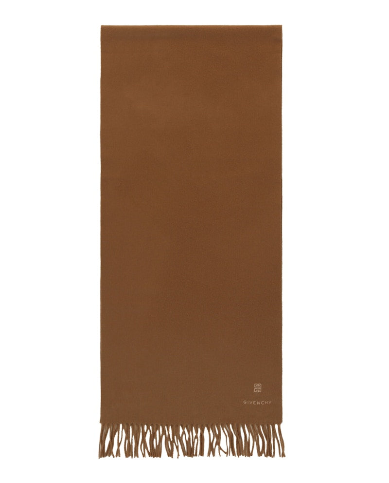 Givenchy 4G Oblong Wool Scarf Havana Brown