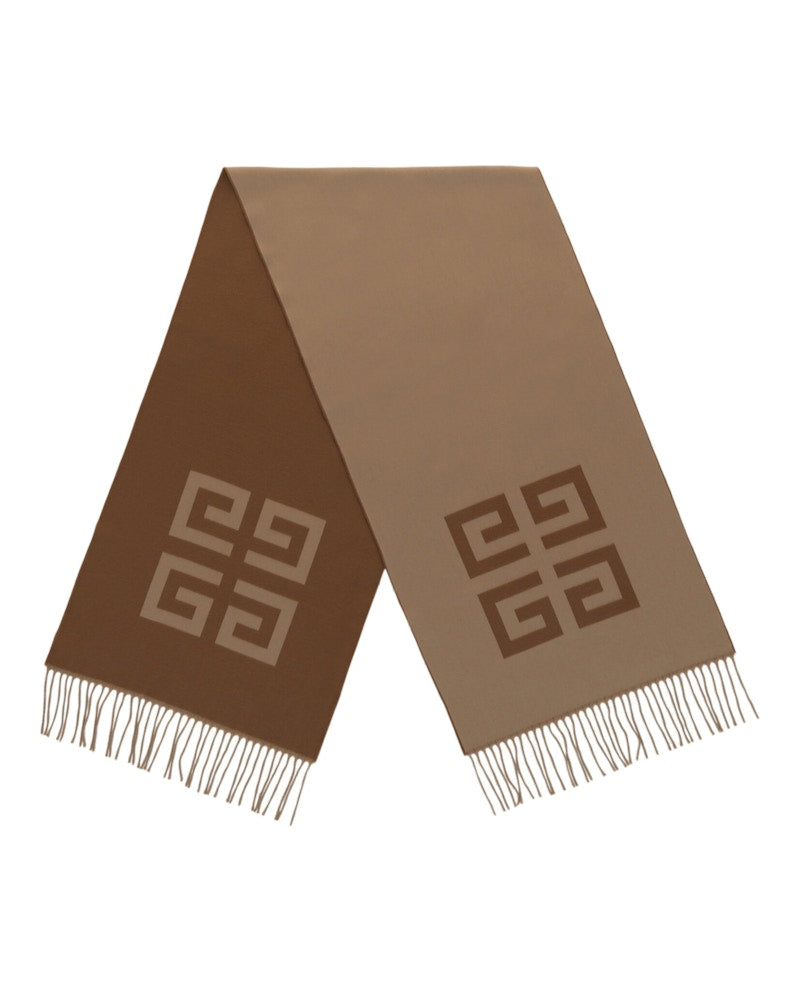 Givenchy 4G Reversible Wool Scarf Beige