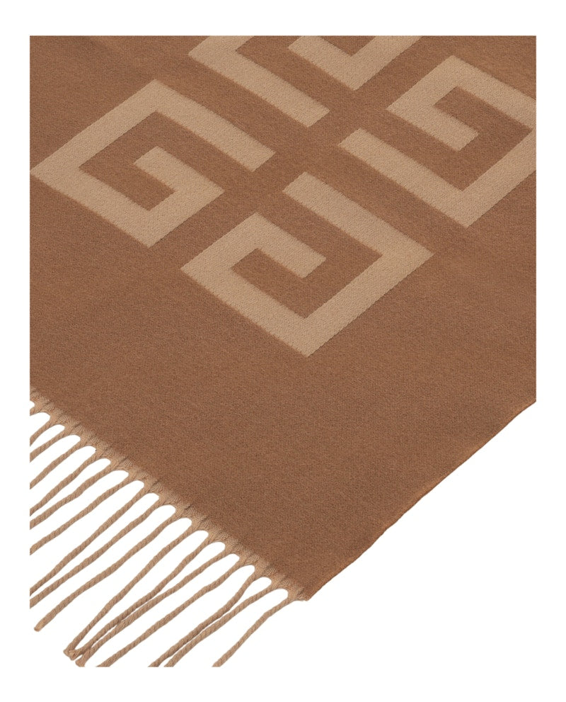 Givenchy 4G Reversible Wool Scarf Beige