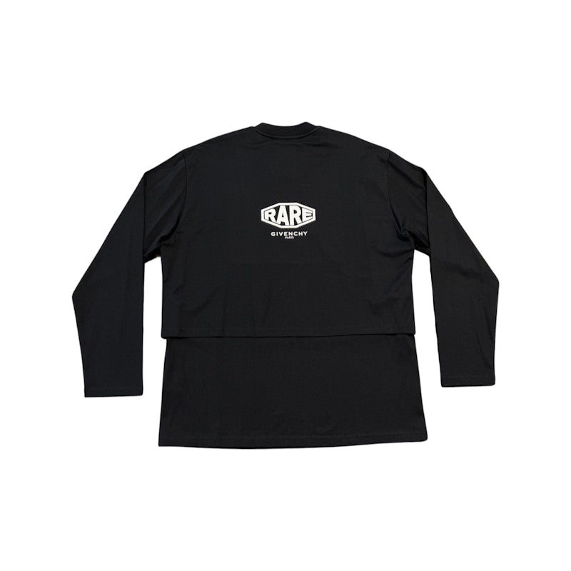 Givenchy 4G Vertical Logo Layered L/S T-shirt Black