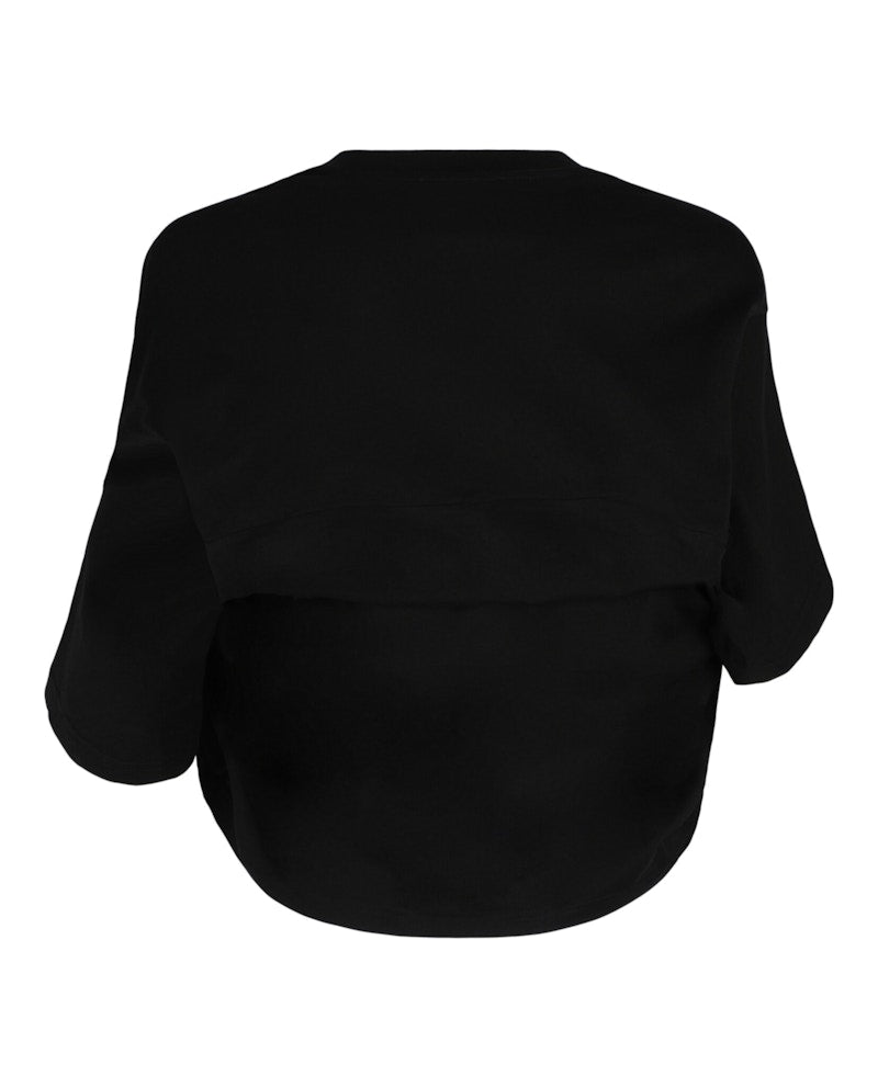 Givenchy Asymmetric Cropped T-shirt Black