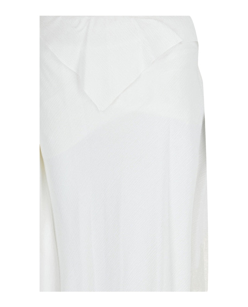 Givenchy Asymmetrical Crepe And Lace Skirt White