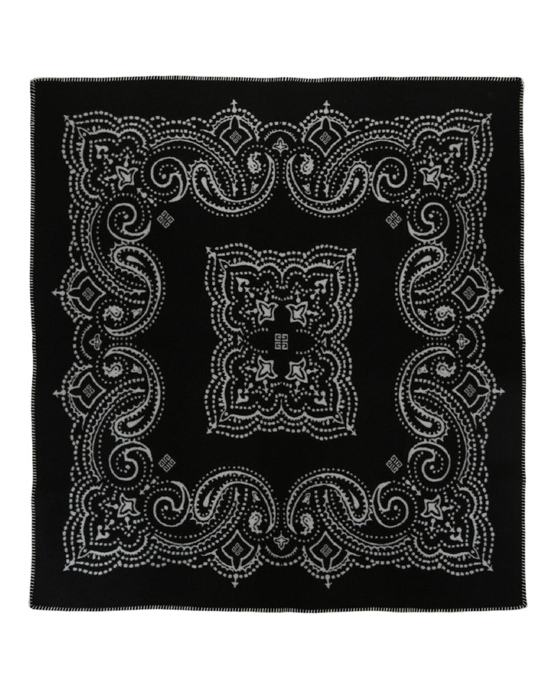 Givenchy Bandana Print Blanket Black/White