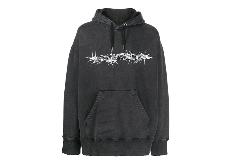 Givenchy Barbed wire Print Hoodie Black