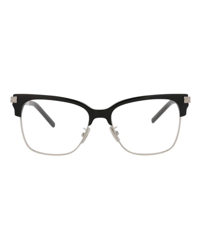 Givenchy Cat Eye-Frame Acetate Optical Frames Black Silver Transparent (GV50012U-54-001)