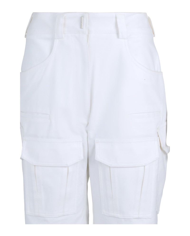 Givenchy Cotton Cargo Shorts White