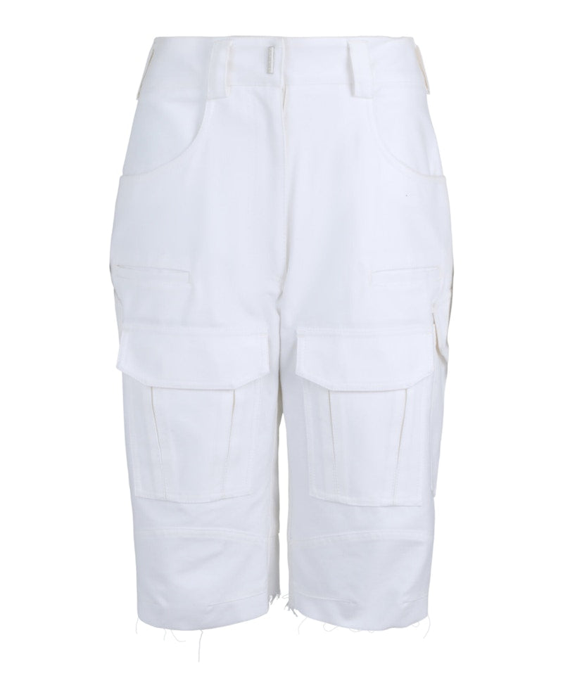 Givenchy Cotton Cargo Shorts White