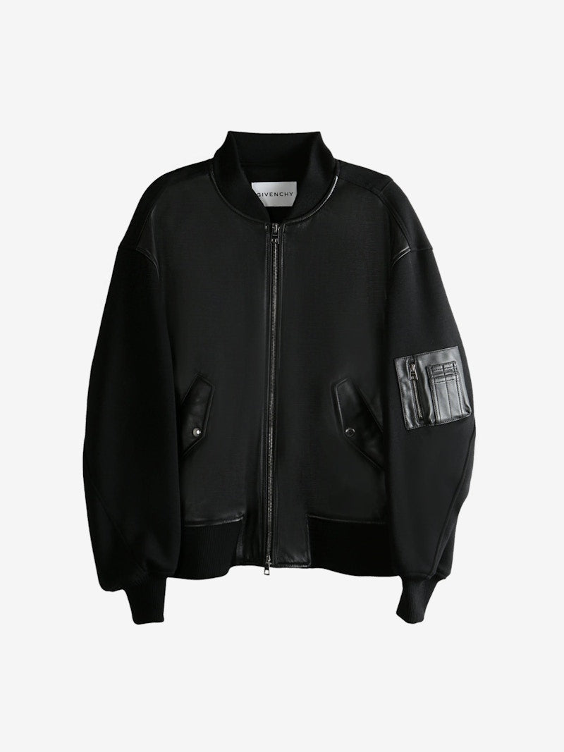 Givenchy Couture Seam Bomber Jacket Black
