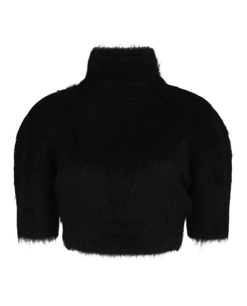 Givenchy Cropped Wool Sweater Black
