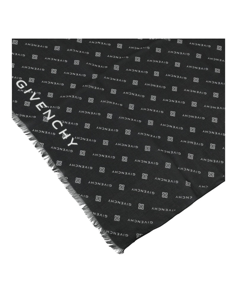 Givenchy Diagonal Logo Scarf Black