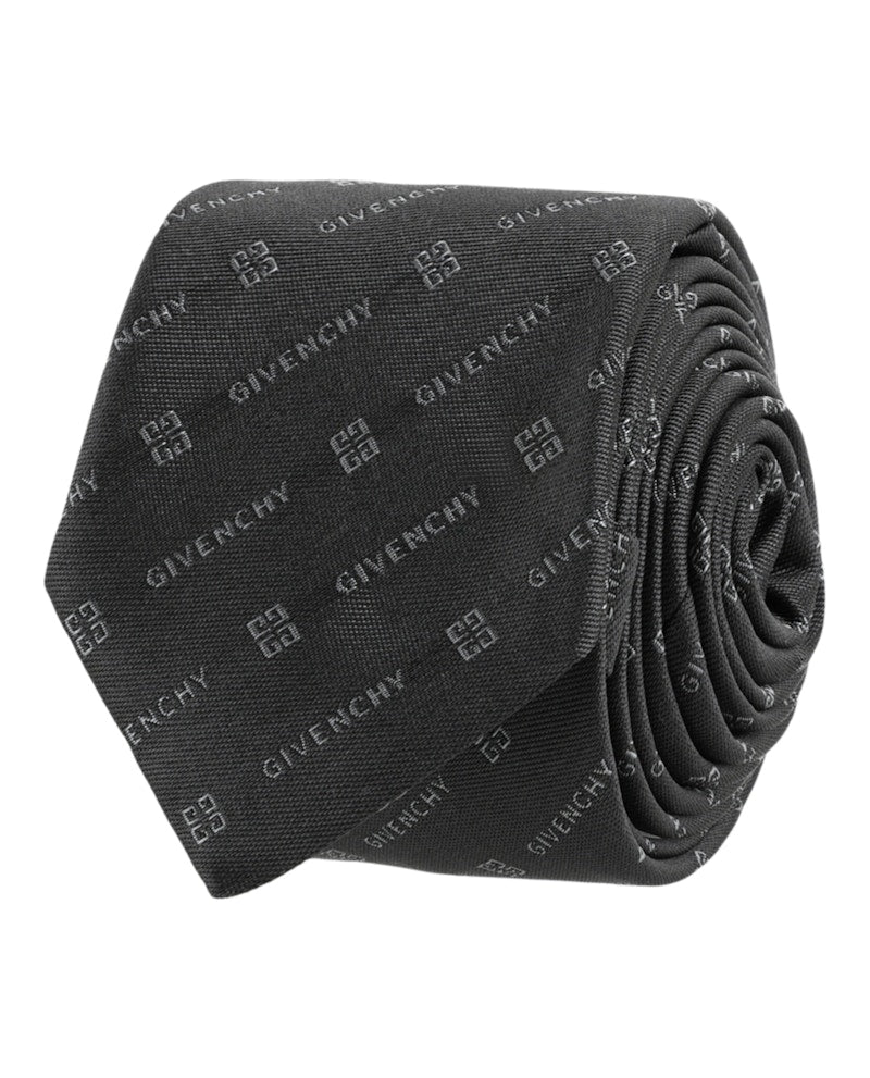 Givenchy Diagonal Logo Silk Tie Grey/Multi