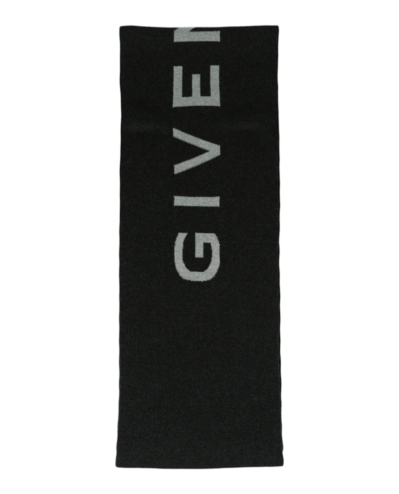 Givenchy Double Face 4G Logo Scarf Dark Grey
