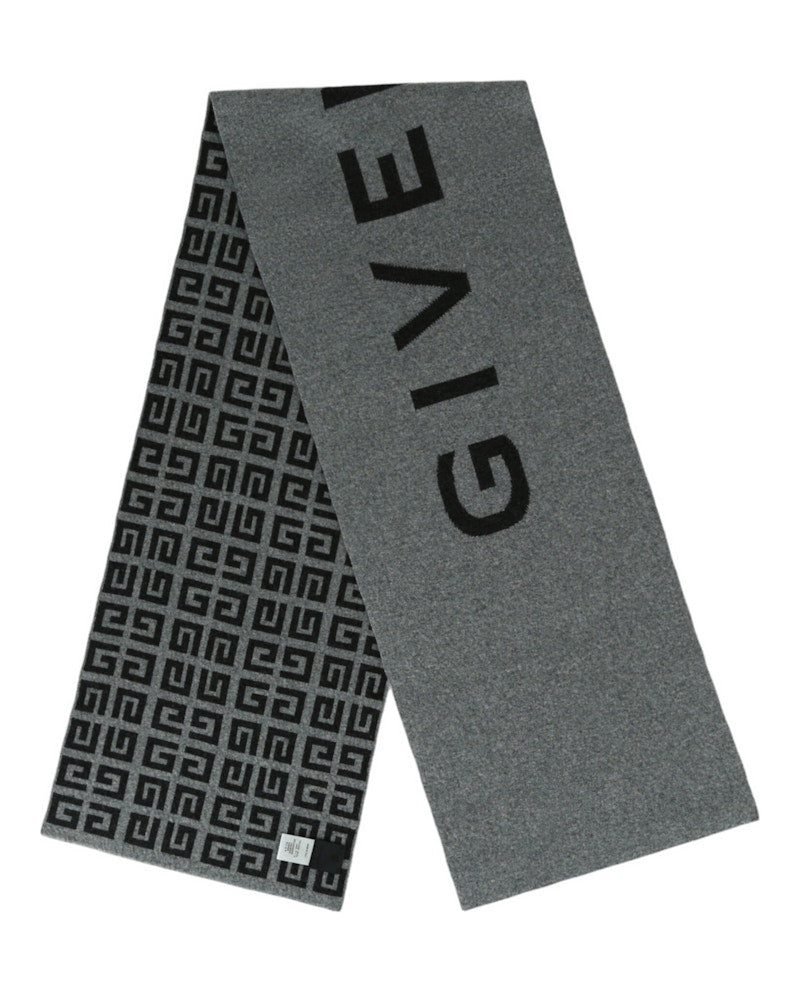 Givenchy Double Face Logo Scarf Grey/Multi