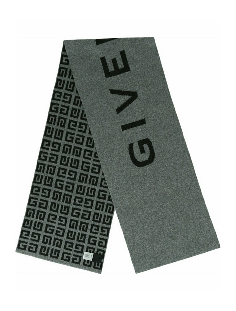 Givenchy Double Face Logo Scarf Grey/Multi