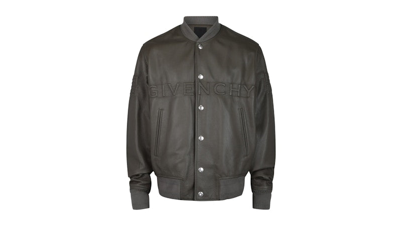 Givenchy Embossed Logo Bomber Jacket Khaki